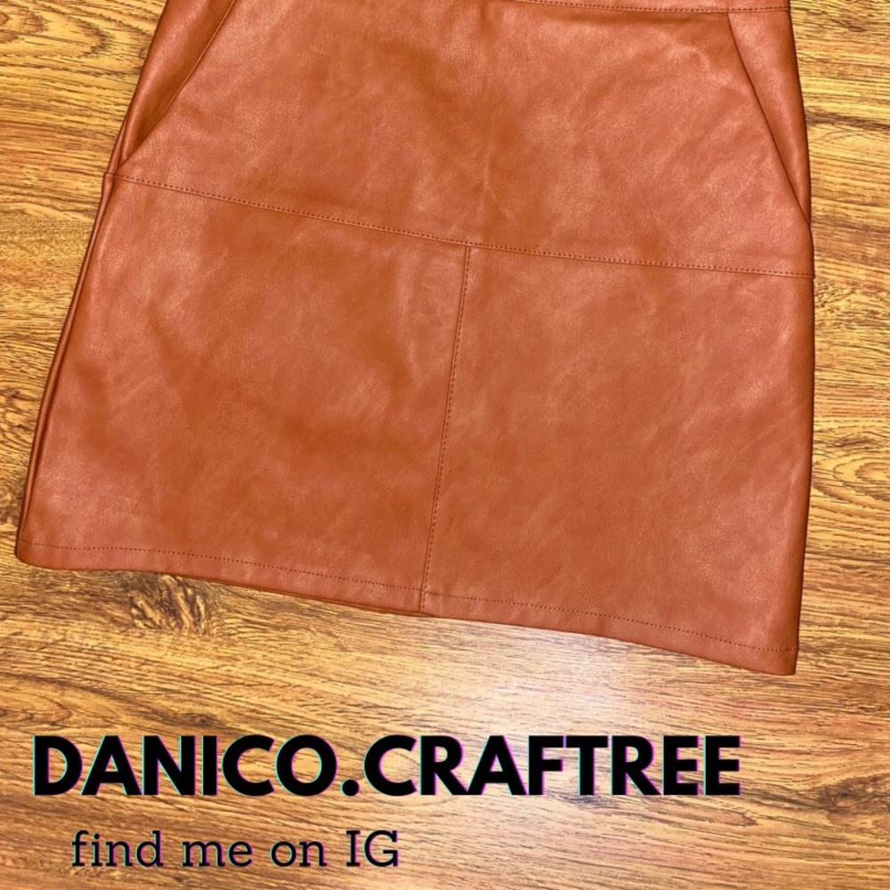 Tan Leather Skirt